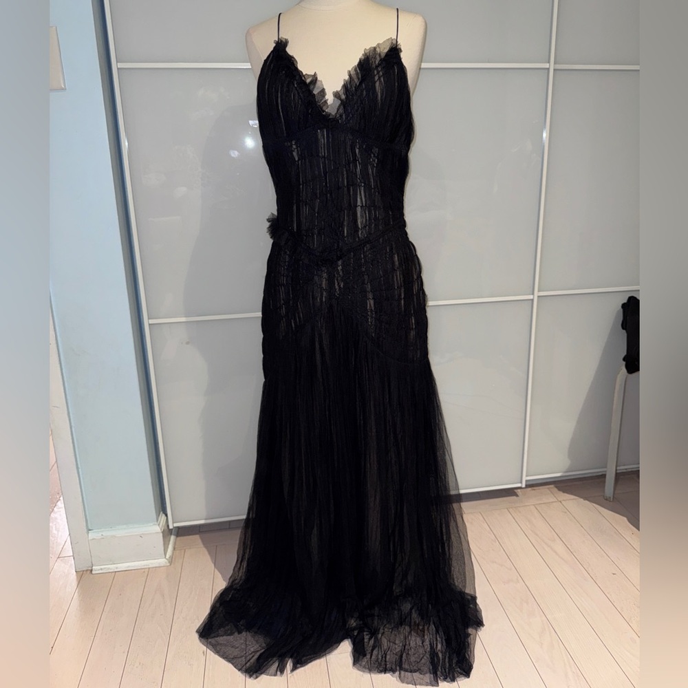 Rare Vintage Alexander McQueen Black Strapless Dress